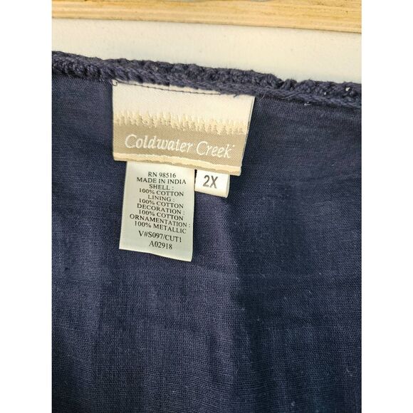 Coldwater Creek Embroidered Colorful Chambray Jacket Womens Size 2X - Picture 6 of 8
